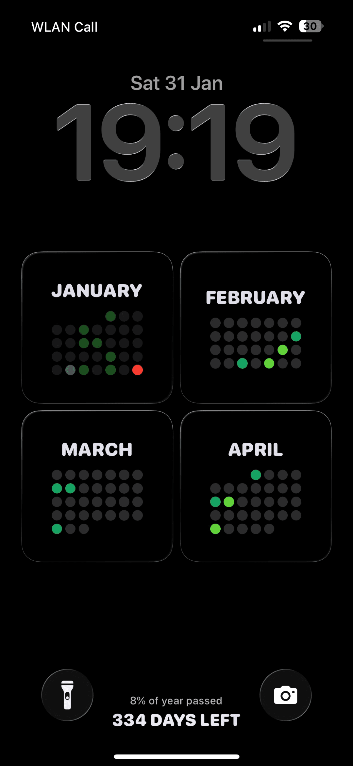 Calendarly Lock Screen Schedule View