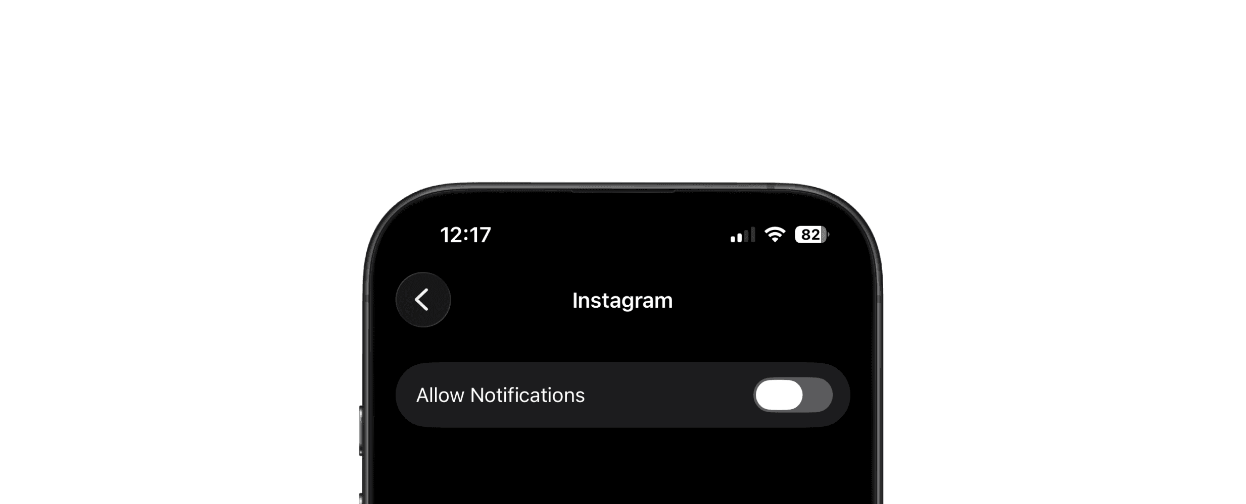 Turning off non-essential notifications on iPhone