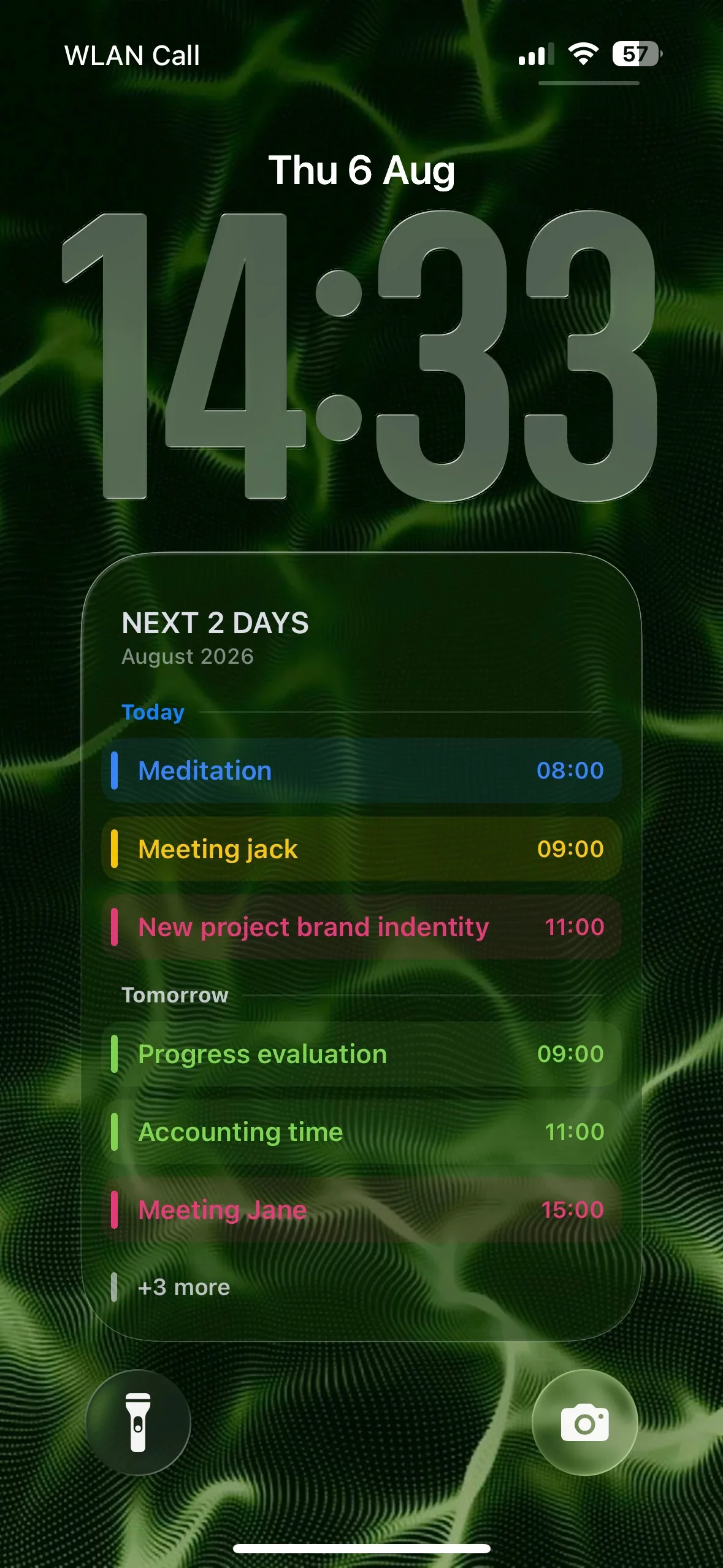Emerald — The next several days in one list, empty days included.