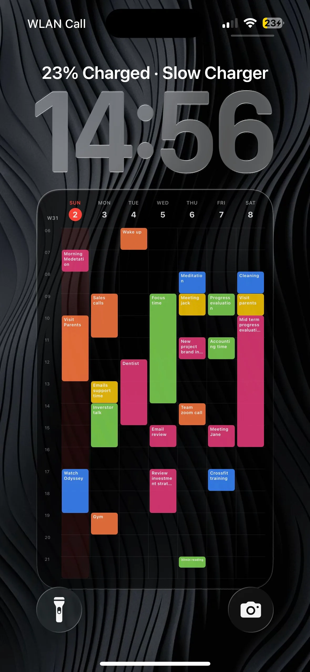 Relief — The whole week as a grid — shifts, classes and blocks.
