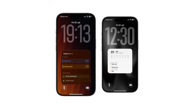 Calendar and Reminders on One iPhone Lock Screen