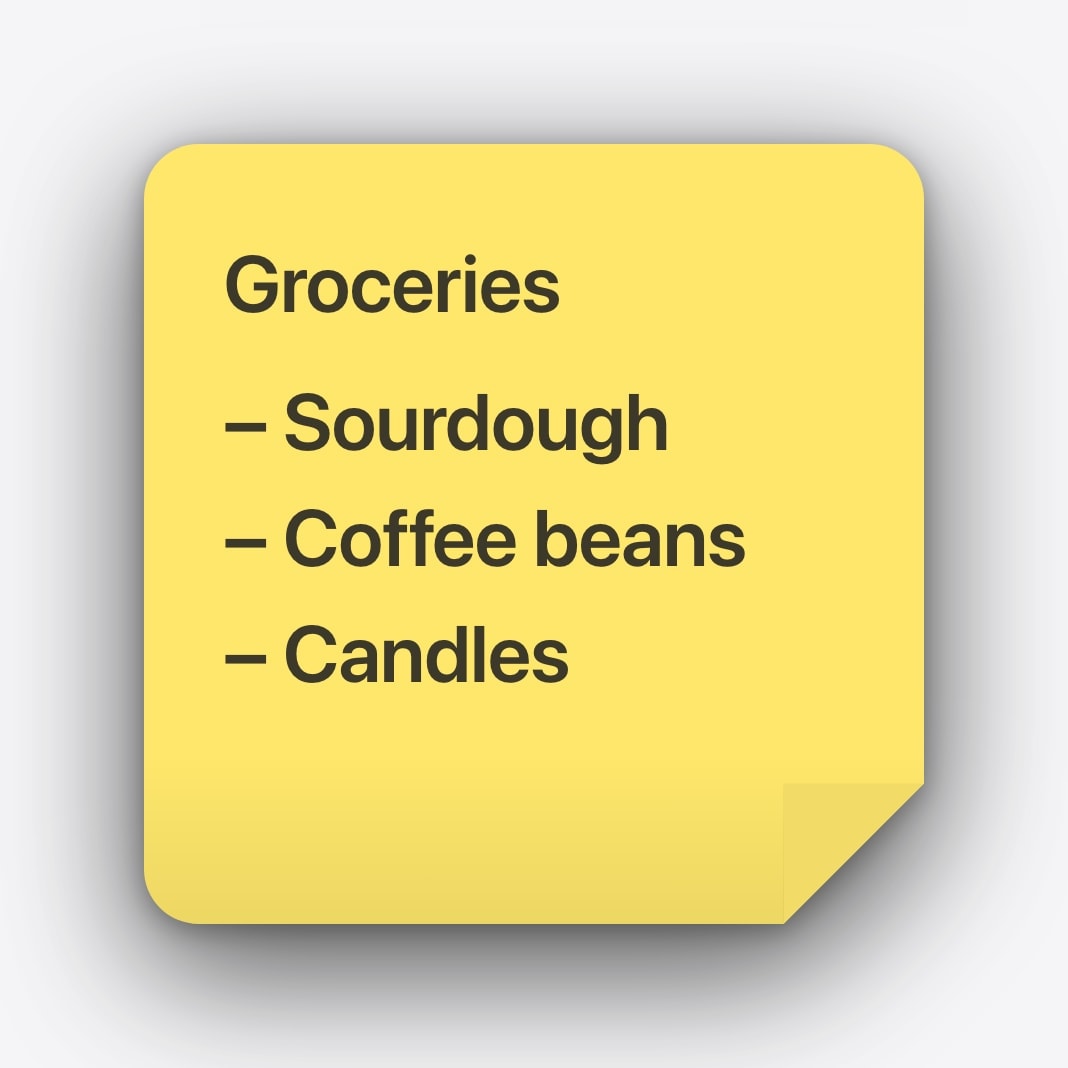 A short note displayed as a Calendarly sticker wallpaper