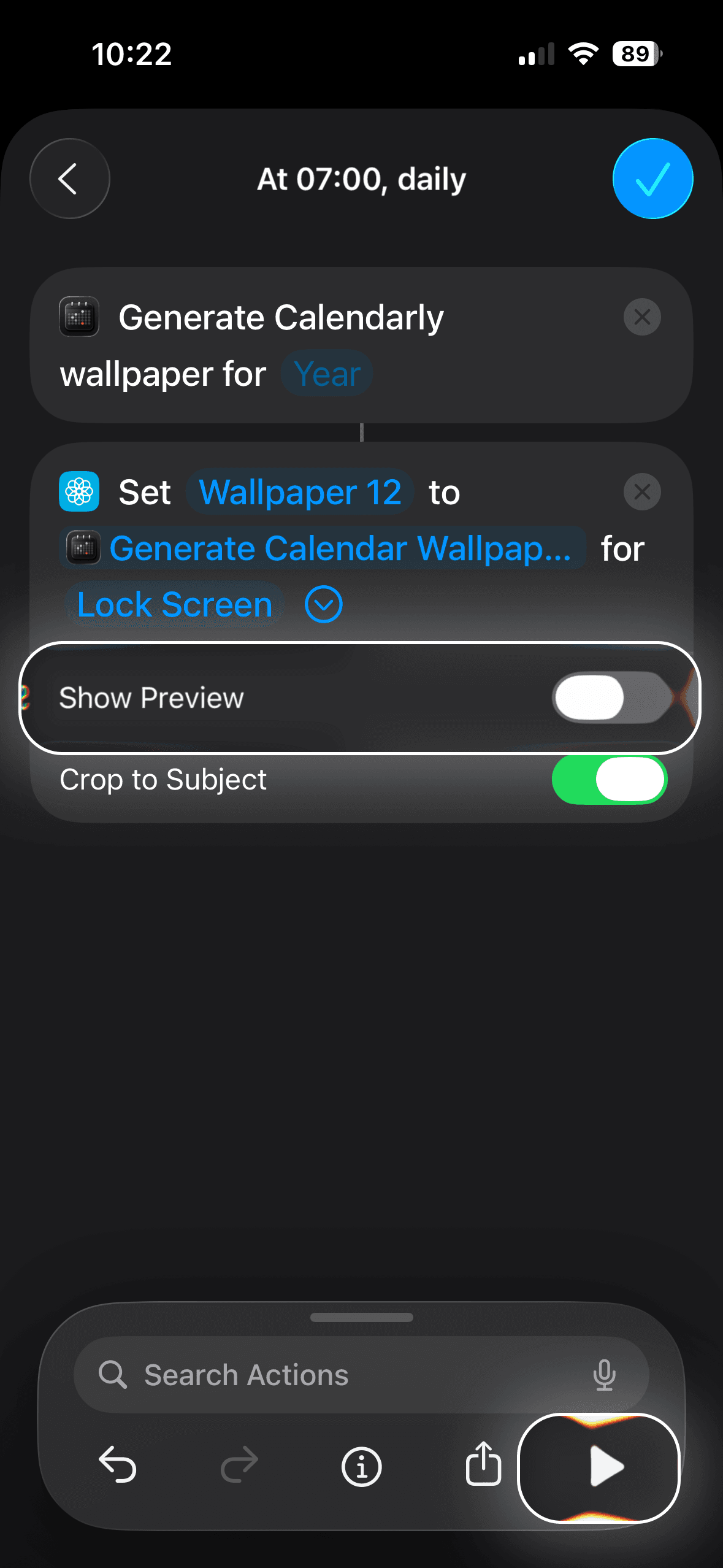 Finalizing automation to update lock screen automatically
